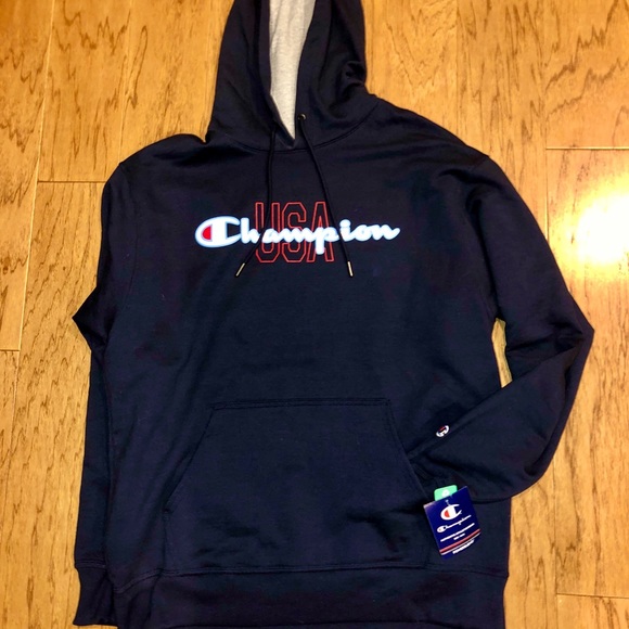 Champion Other - Men’s Champion Powerblend Graphic USA Hoodie L